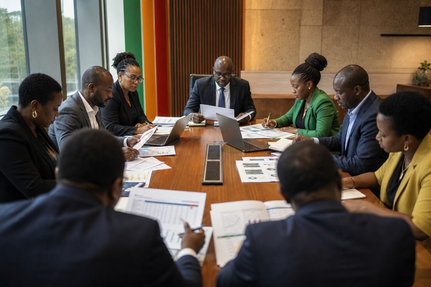 Council officers reviewing programme budgets